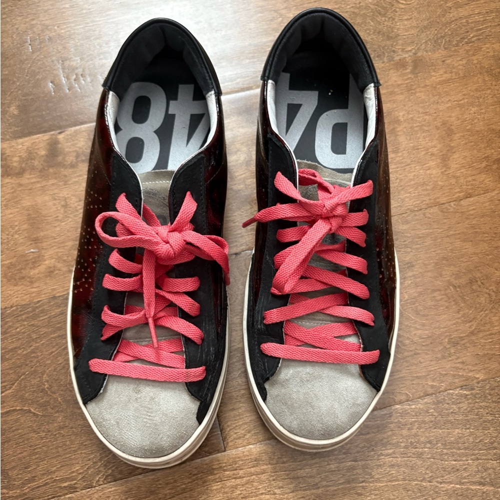 P448 Women's Sneakers with Coral Laces